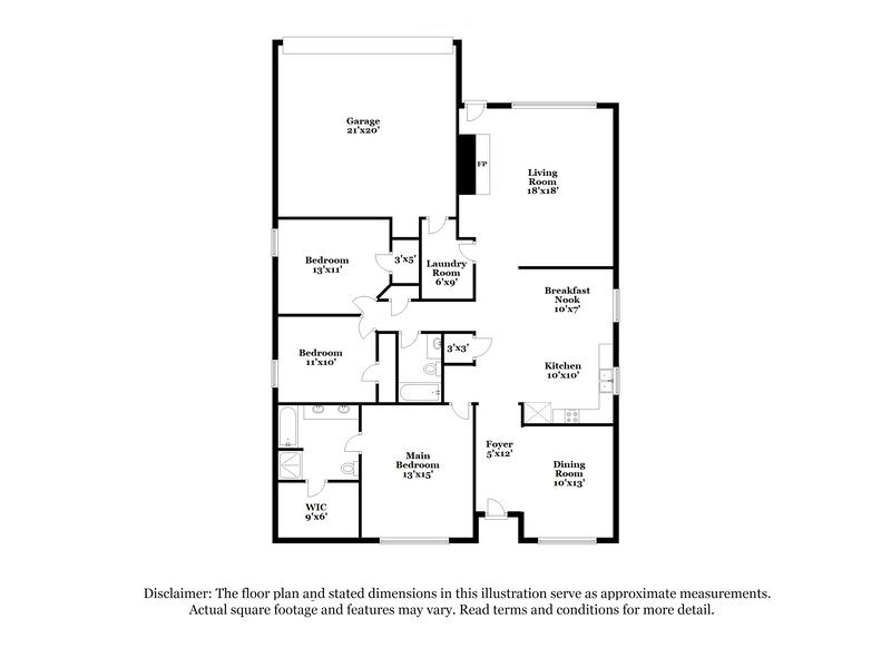 2,245/Mo, 1843 Shanna Dr Lancaster, TX 75134 Floor Plan View