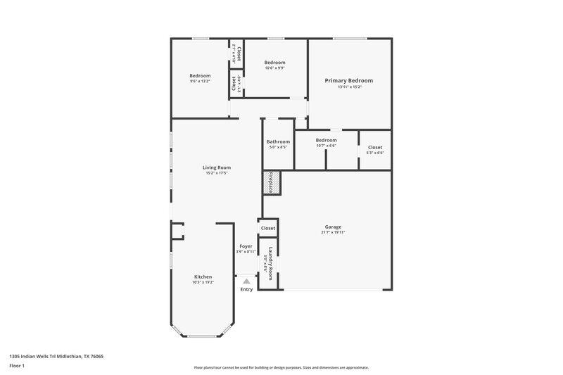 2,155/Mo, 1305 Indian Wells Trl Midlothian, TX 76065 Floor Plan View