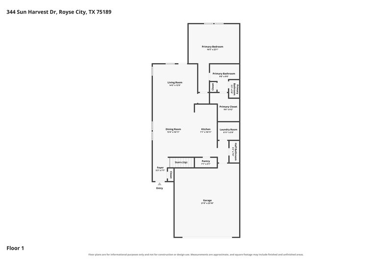 2,195/Mo, 344 Sun Harvest Dr Royse City, TX 75189 Floor Plan View