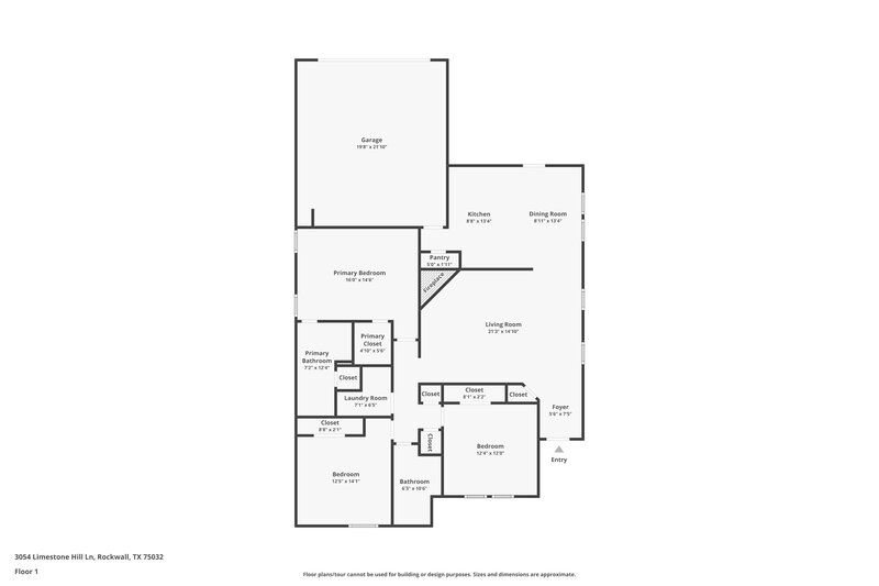 1,775/Mo, 3054 Limestone Hill Ln Rockwall, TX 75032 Floor Plan View