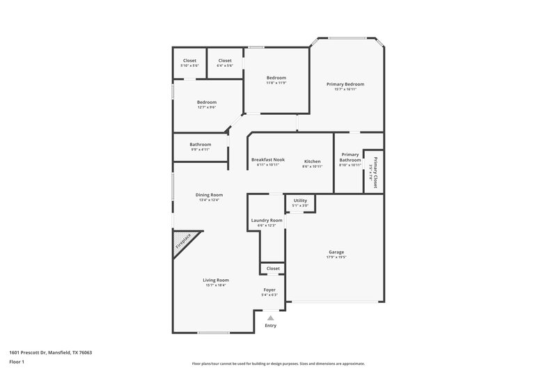 2,460/Mo, 1601 Prescott Dr Mansfield, TX 76063 Floorplan View