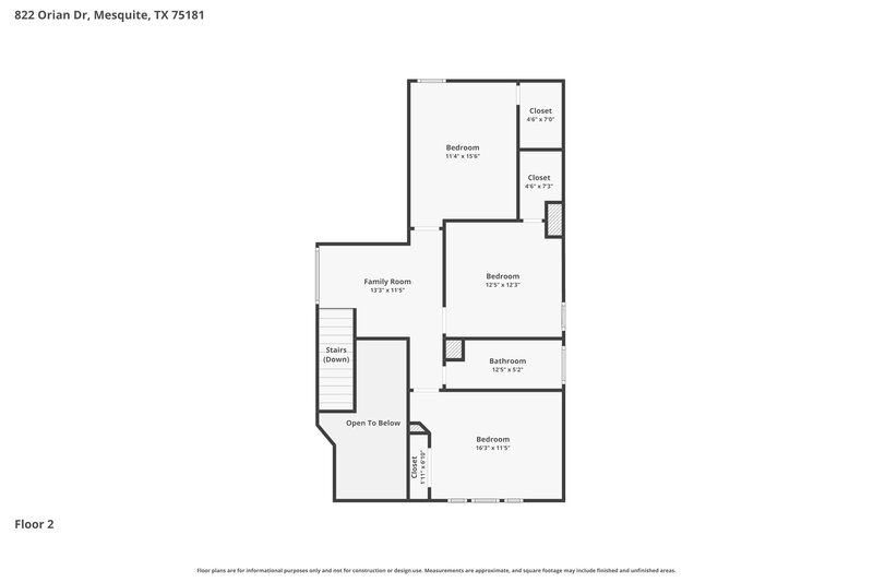 2,545/Mo, 822 Orian Dr Mesquite, TX 75181 Floor Plan View 2