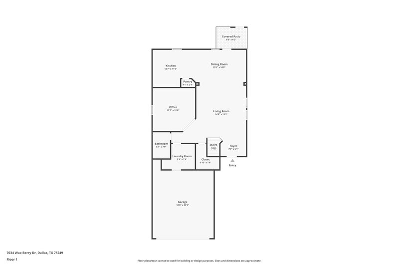 2,205/Mo, 7034 Wax Berry Dr Dallas, TX 75249 Floorplan View
