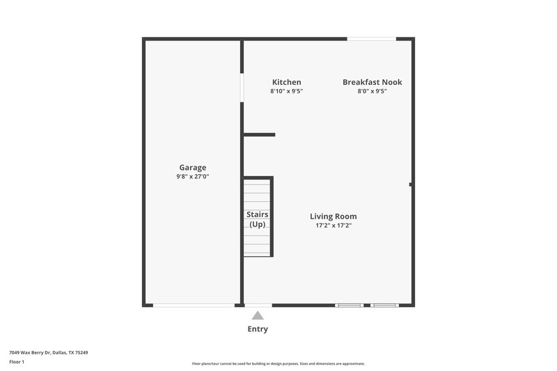 1,805/Mo, 7049 Wax Berry Dr Dallas, TX 75249 Floor Plan View