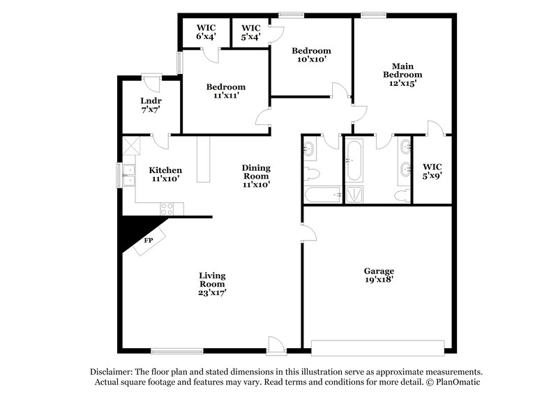 1,880/Mo, 744 Bur Oak Dr Burleson, TX 76028 Floor Plan View
