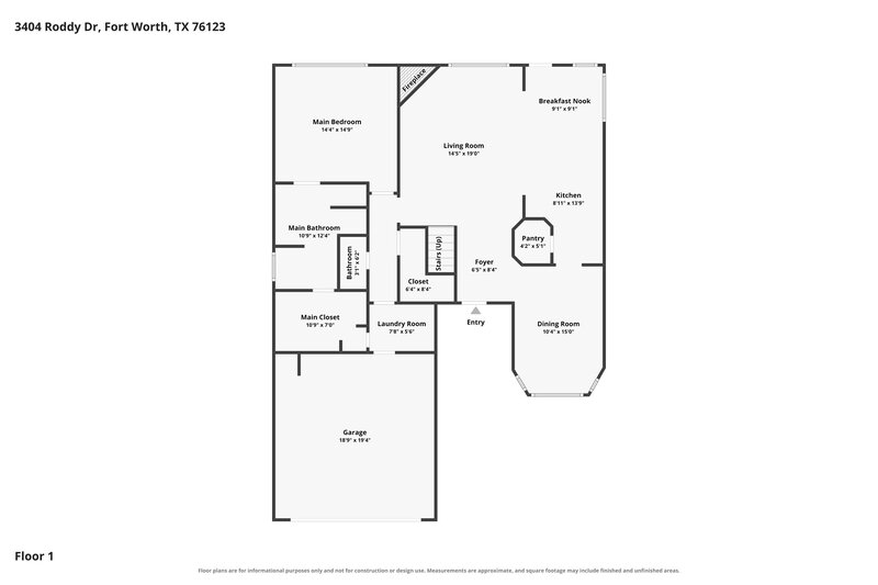 2,400/Mo, 3404 Roddy Dr Fort Worth, TX 76123 Floor Plan View