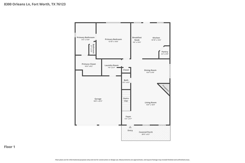 2,455/Mo, 8300 Orleans Ln Fort Worth, TX 76123 Floor Plan View