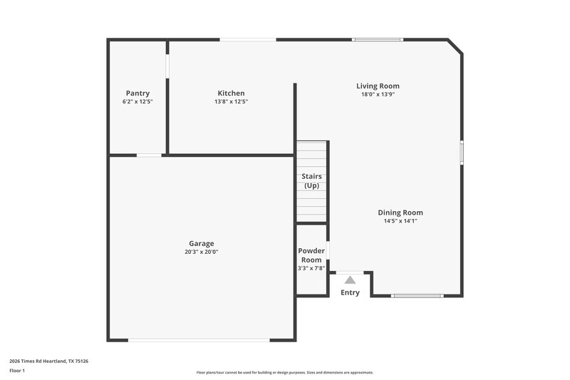 2,105/Mo, 2026 Times Rd Heartland, TX 75126 Floorplan View