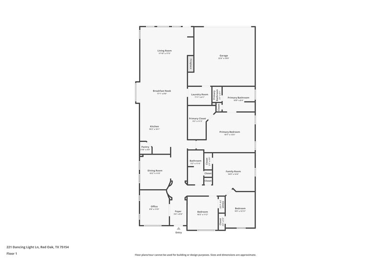 2,665/Mo, 221 Dancing Light Ln Red Oak, TX 75154 Floor Plan View