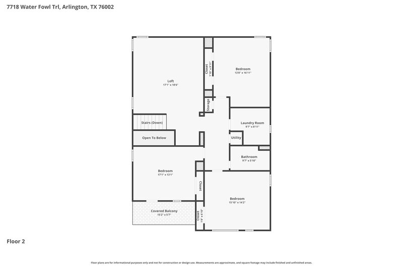 3,040/Mo, 7718 Water Fowl Trl Arlington, TX 76002 Floor Plan View 2