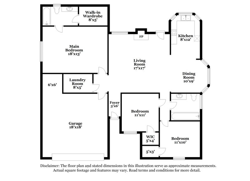 2,025/Mo, 1861 Kings Canyon Cir Fort Worth, TX 76134 Floor Plan View