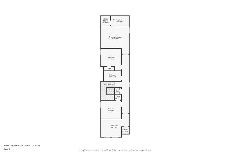 1,910/Mo, 10513 Sequoia Dr Fort Worth, TX 76140 Floor Plan View 2