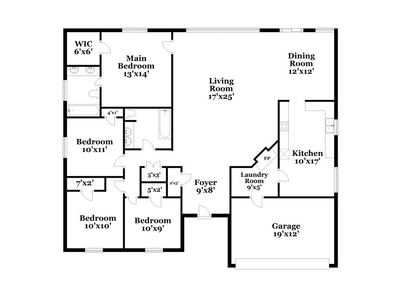 1,905/Mo, 821 Simon Dr Cedar Hill, TX 75104 Floor Plan View
