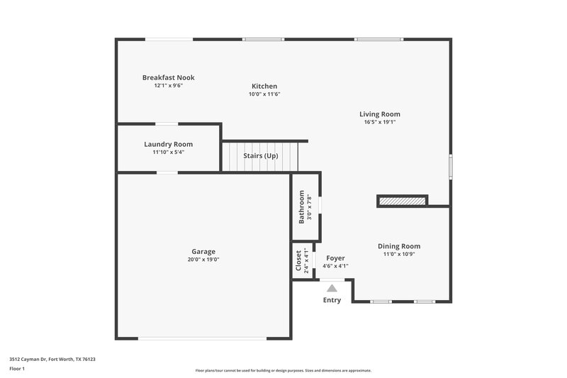 2,035/Mo, 3512 Cayman Dr Fort Worth, TX 76123 Floor Plan View