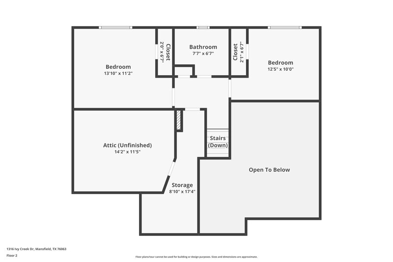 2,395/Mo, 1316 Ivy Creek Dr Mansfield, TX 76063 Floor Plan View 2