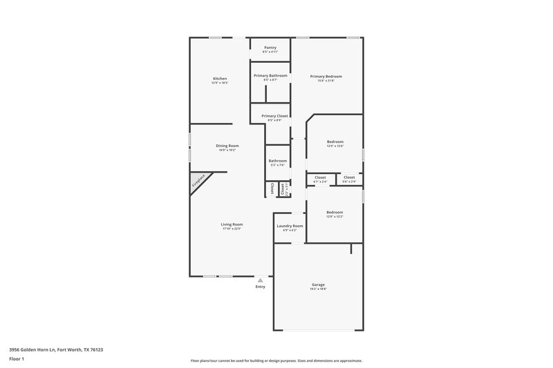 2,045/Mo, 3956 Golden Horn Ln Fort Worth, TX 76123 Floor Plan View
