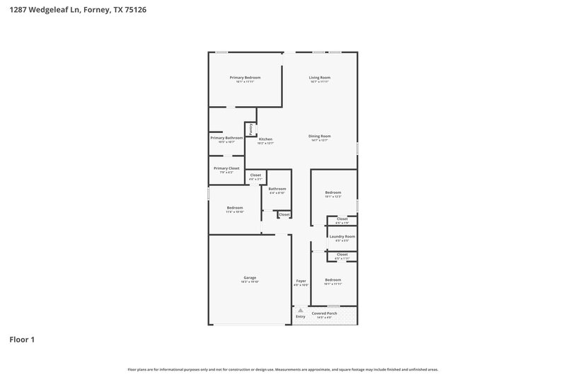 2,145/Mo, 1287 Wedgeleaf Ln Forney, TX 75126 Floor Plan View