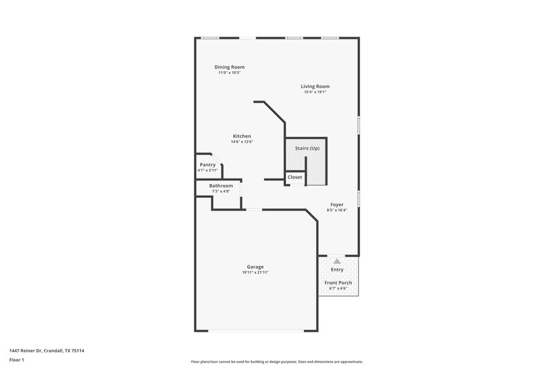 1,995/Mo, 1447 Reiner Dr Crandall, TX 75114 Floor Plan View