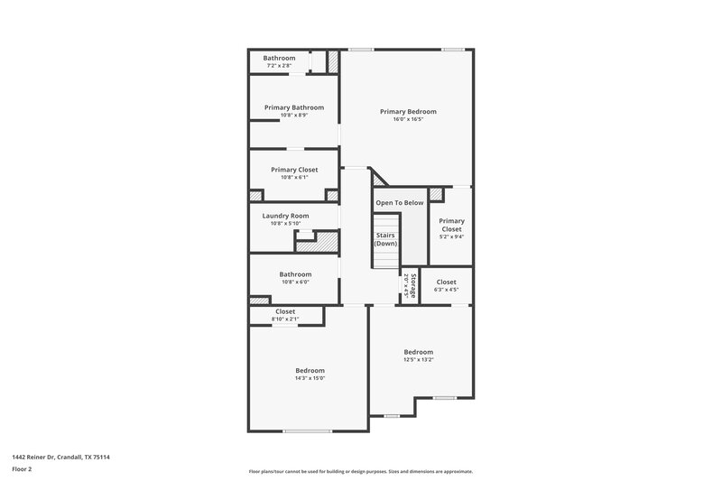2,015/Mo, 1442 Reiner Dr Crandall, TX 75114 Floor Plan View 2