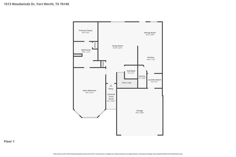 2,519/Mo, 1513 Woodwinds Dr Fort Worth, TX 76140 Floorplan View