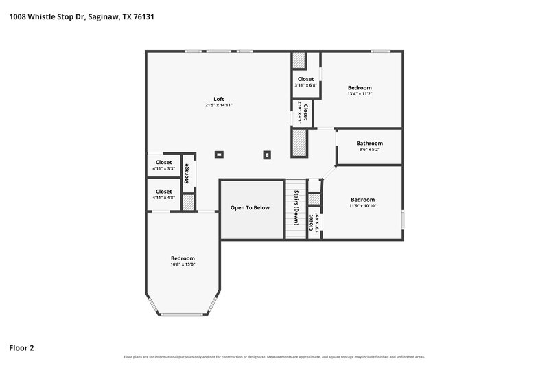 2,420/Mo, 1008 Whistle Stop Dr Saginaw, TX 76131 Floor Plan View 2