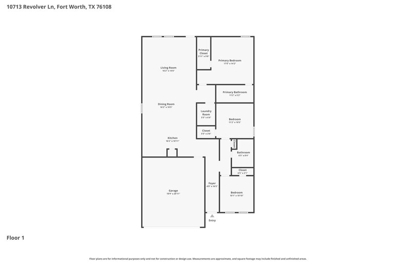 1,945/Mo, 10713 Revolver Dr Fort Worth, TX 76108 Floor Plan View