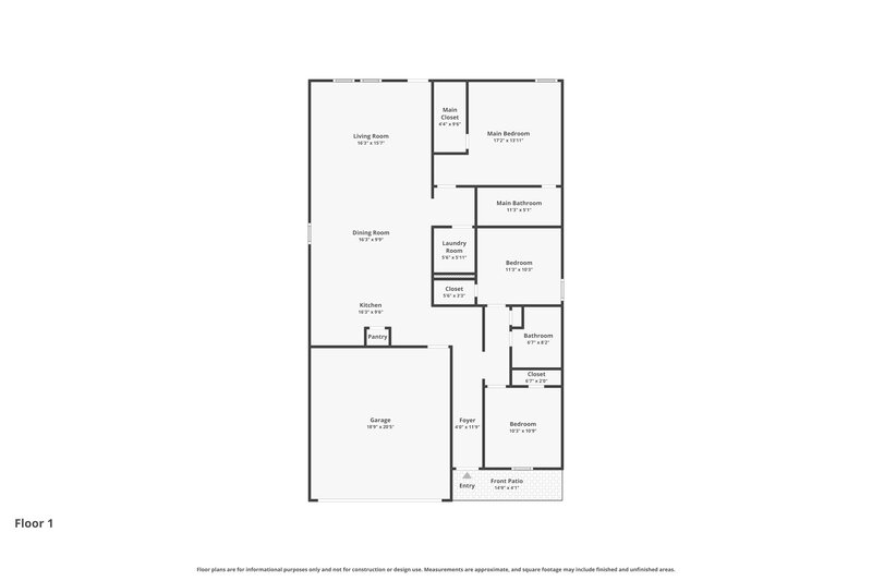 2,040/Mo, 2205 La Vista Ln Fort Worth, TX 76108 Floor Plan View