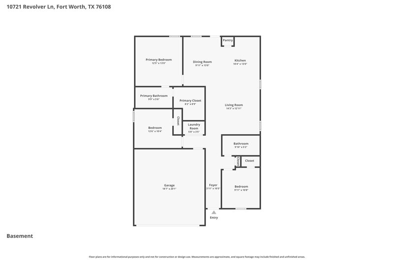 2,035/Mo, 10721 Revolver DR Fort Worth, TX 76108 Floor Plan View