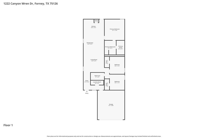 1,985/Mo, 1222 Canyon Wren Dr Forney, TX 75126 Floor Plan View