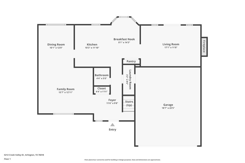 2,410/Mo, 5212 Creek Valley Dr Arlington, TX 76018 Floor Plan View