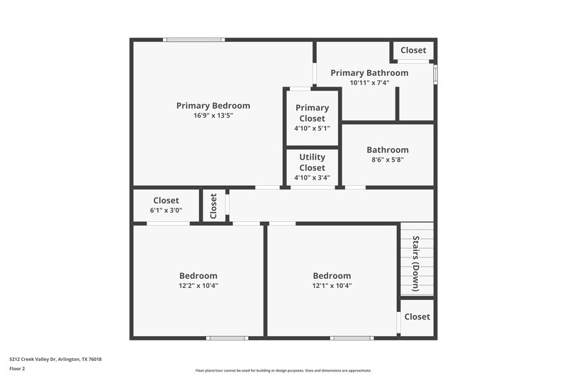 2,410/Mo, 5212 Creek Valley Dr Arlington, TX 76018 Floor Plan View 2