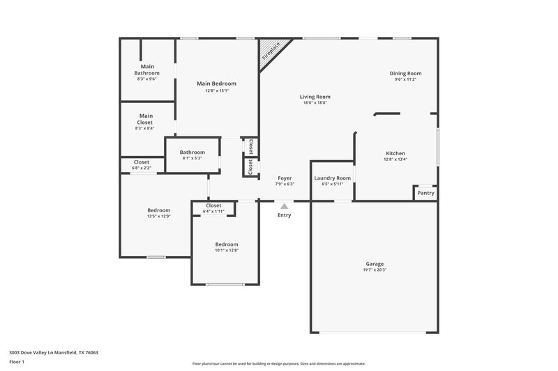 2,360/Mo, 3003 Dove Valley Ln Mansfield, TX 76063 Floor Plan View