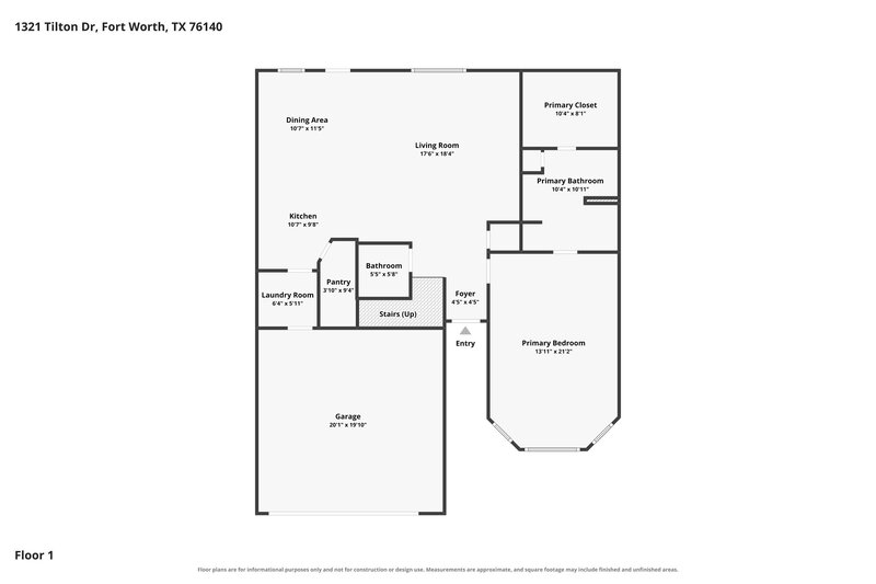 2,350/Mo, 1321 Tilton Dr Fort Worth, TX 76140 Floor Plan View