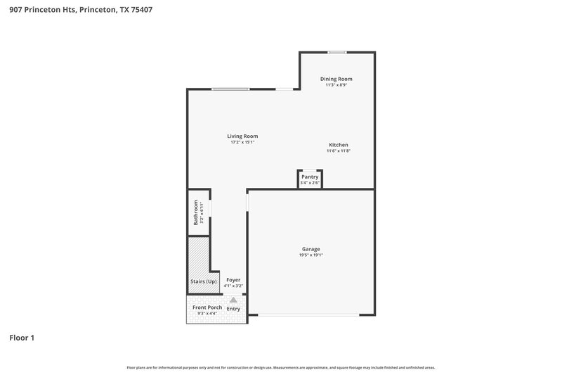 2,158/Mo, 907 Princeton Hts Princeton, TX 75407 Floor Plan View