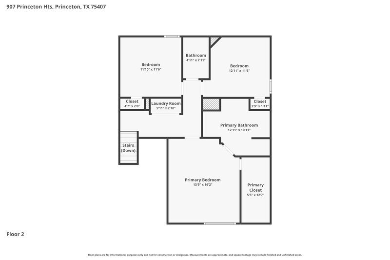 2,158/Mo, 907 Princeton Hts Princeton, TX 75407 Floor Plan View 2