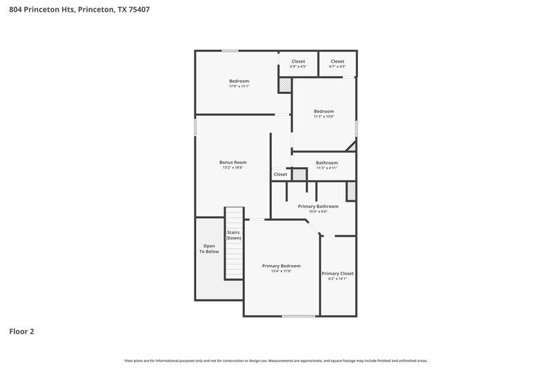 2,225/Mo, 804 Princeton Heights Blvd Princeton, TX 75407 Floor Plan View 2