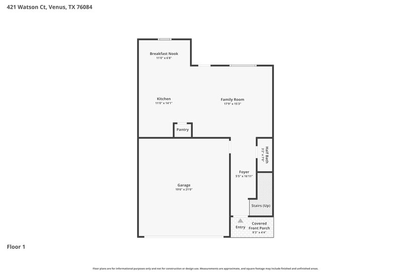 2,276/Mo, 421 Watson Ct Venus, TX 76084 Floorplan View 2