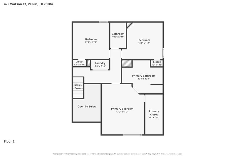 2,276/Mo, 422 Watson Ct Venus, TX 76084 Floor Plan View 2