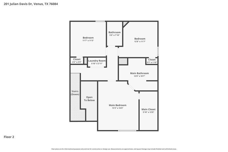 2,195/Mo, 201 Julian Davis Dr Venus, TX 76084 Floorplan View 2