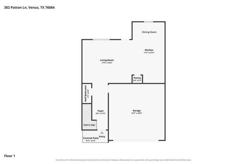 2,195/Mo, 302 Patton Ln Venus, TX 76084 Floorplan View