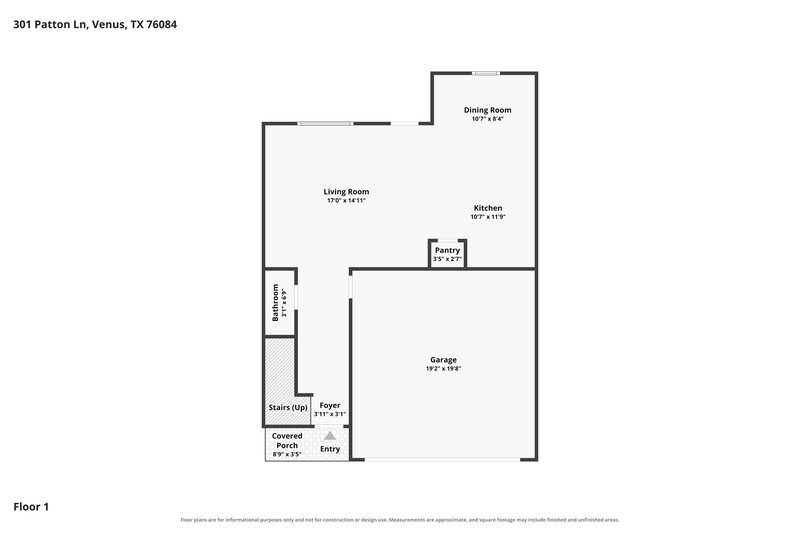 2,195/Mo, 301 Patton Ln Venus, TX 76084 Floor Plan View