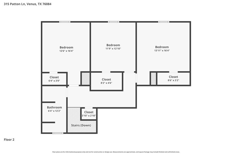 2,515/Mo, 315 Patton Ln Venus, TX 76084 Floorplan View 2