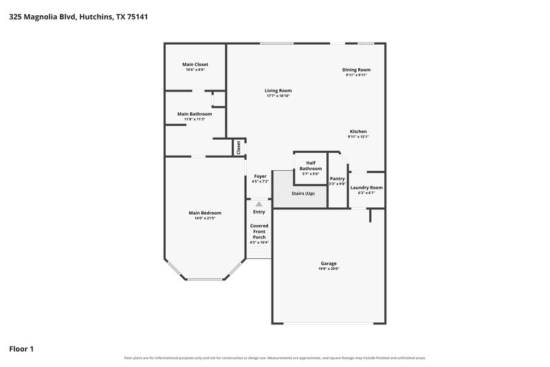 2,580/Mo, 325 Magnolia Blvd Hutchins, TX 75141 Floor Plan View