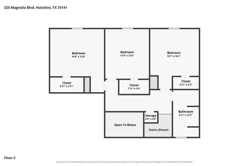 2,580/Mo, 325 Magnolia Blvd Hutchins, TX 75141 Floor Plan View 2