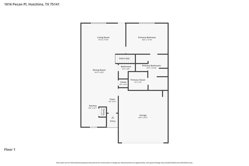 2,775/Mo, 1016 Pecan Pl Hutchins, TX 75141 Floorplan View