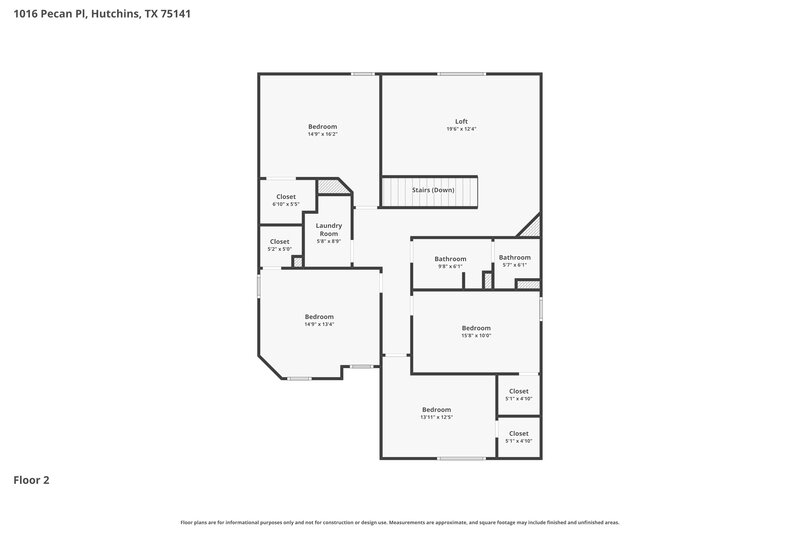 2,775/Mo, 1016 Pecan Pl Hutchins, TX 75141 Floorplan View 2
