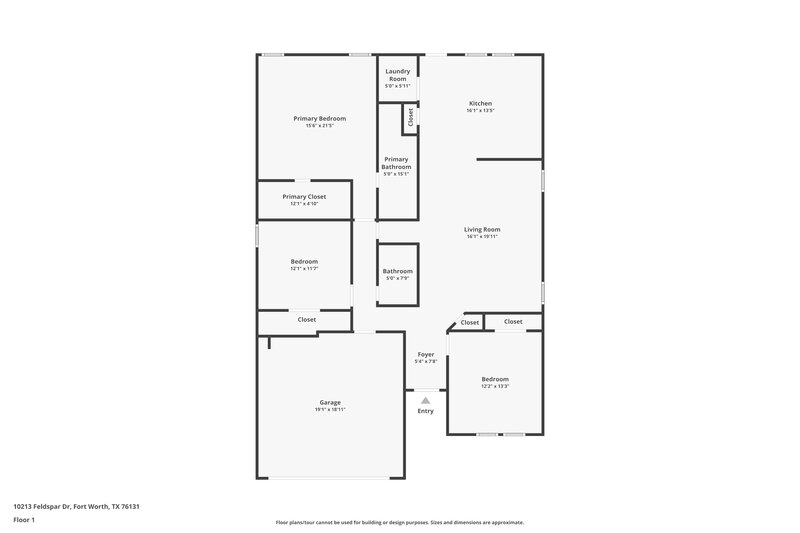 1,830/Mo, 10213 Feldspar Dr Fort Worth, TX 76131 Floor Plan View