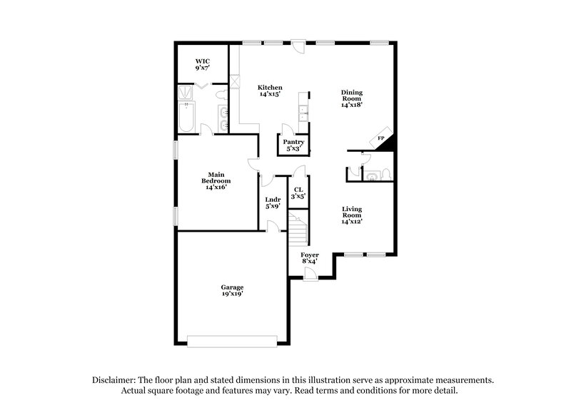 2,900/Mo, 5409 New Castleton Ln Fort Worth, TX 76135 Floor Plan View
