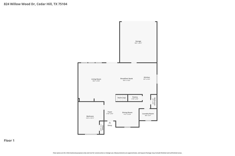 2,330/Mo, 824 Willow Wood Dr Cedar Hill, TX 75104 Floor Plan View