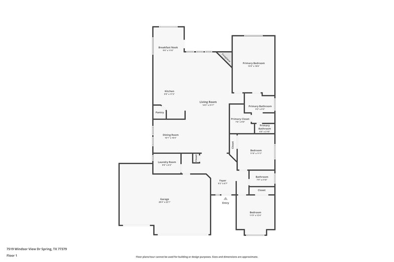 2,510/Mo, 6200 Sandybrook Dr Arlington, TX 76001 Floor Plan View
